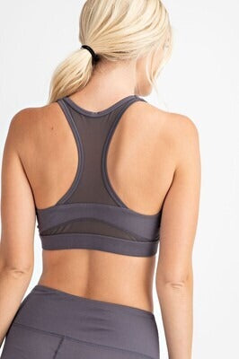 Curvy Mesh Back Racer Back Bralette