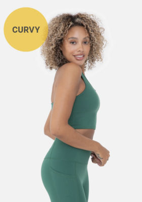 Curvy Green Sport Bra