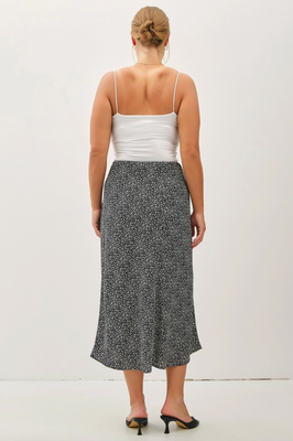 Curvy Floral Midi Skirt