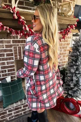 Red Plaid Cardi