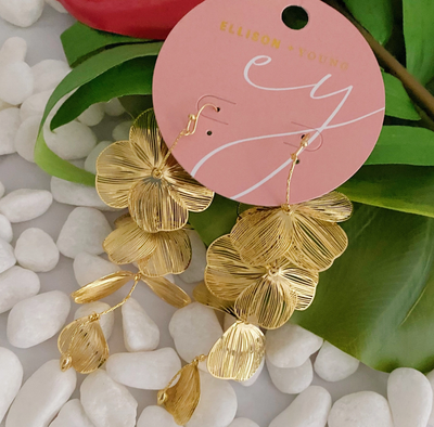 Artful Filigree Flower Drop Earring