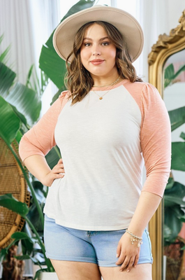 Curvy Coral\White Jersey