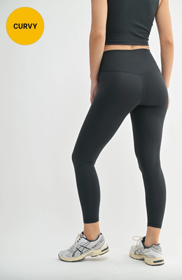 Curvy Black Cloud High Waist Leggings
