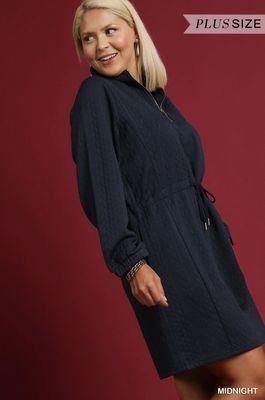 Curvy Midnight Cable Knit Dress