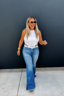 Take Sides Pinstripe Jeans