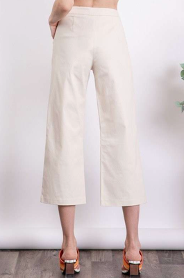 Beige Button Culottes