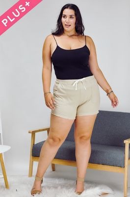 Curvy Beige Shorts