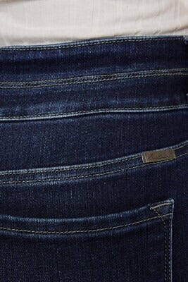 Curvy KC High Rise Double Button Skinny Bootcut