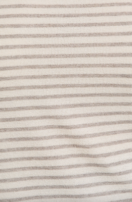 Curvy Terry Cream\Grey Stripe Top