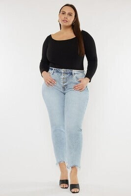 Curvy High Rise Slim Straight
