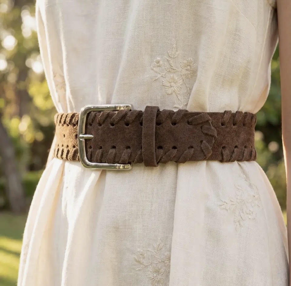 Wide Whipstitch Belt