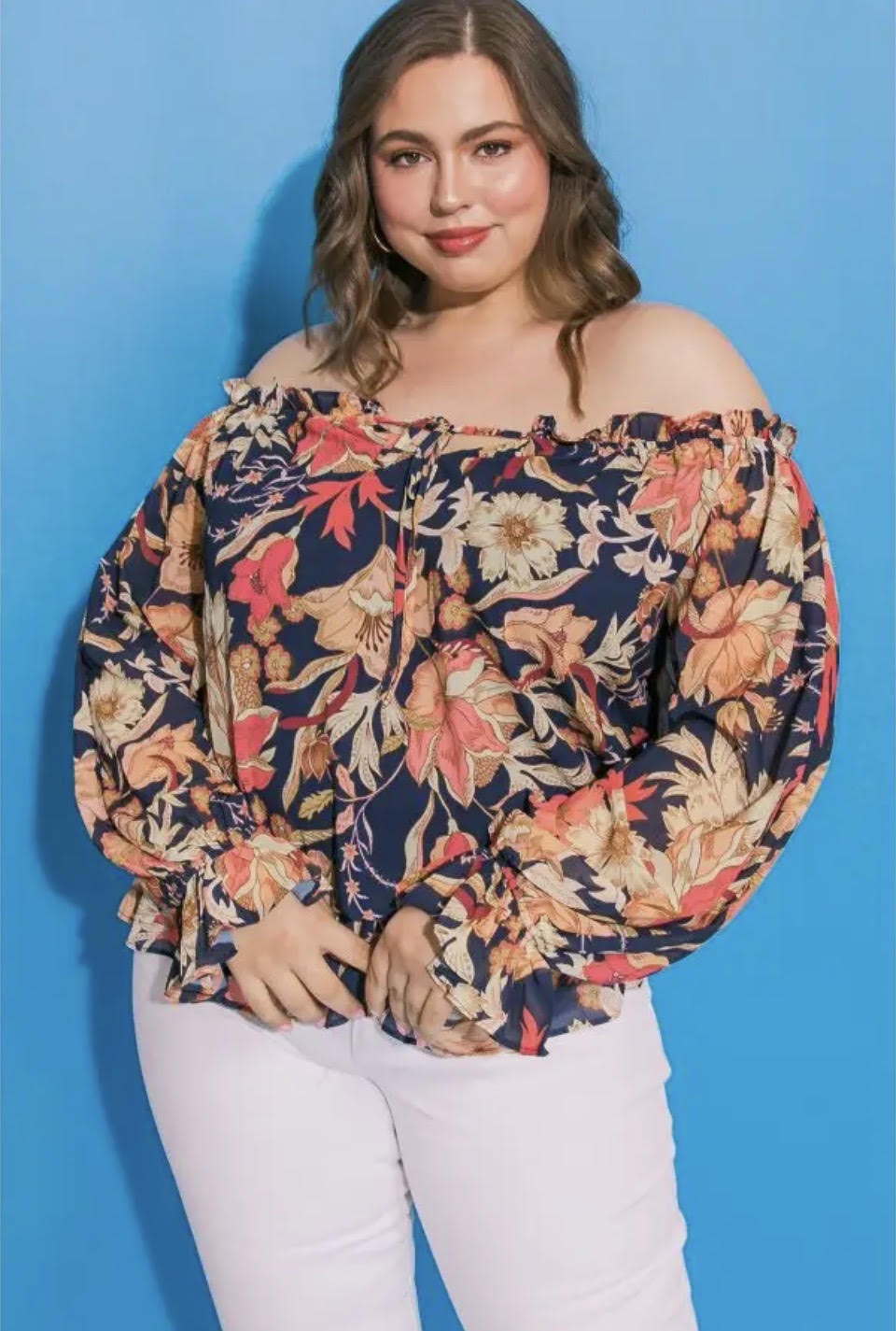 Curvy Navy Floral