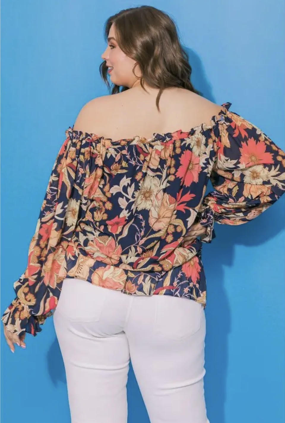 Curvy Navy Floral