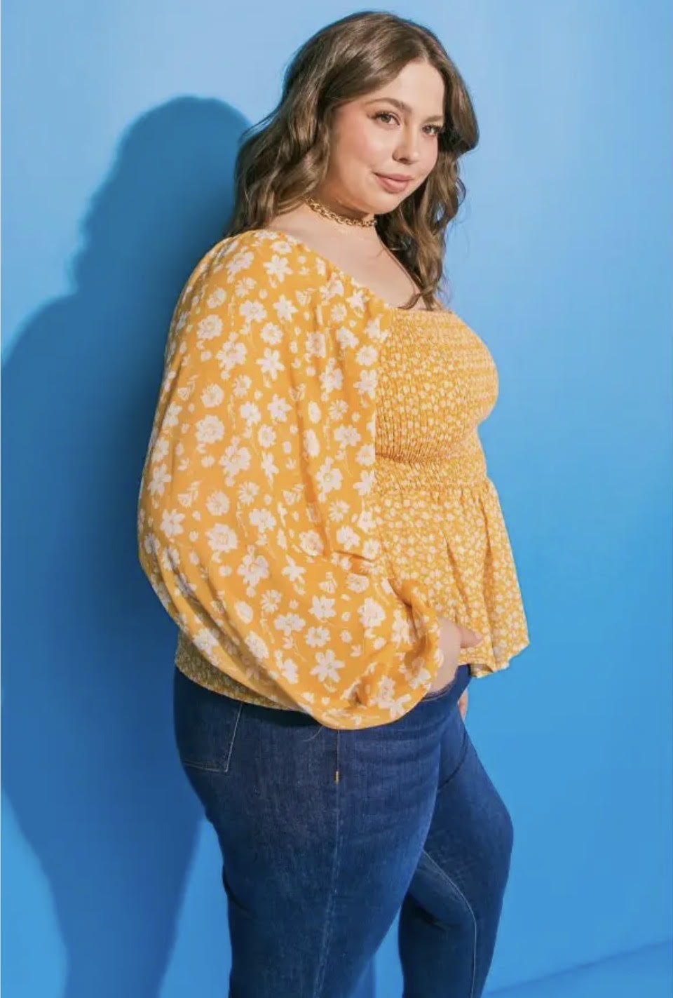 Curvy Yellow Peplum