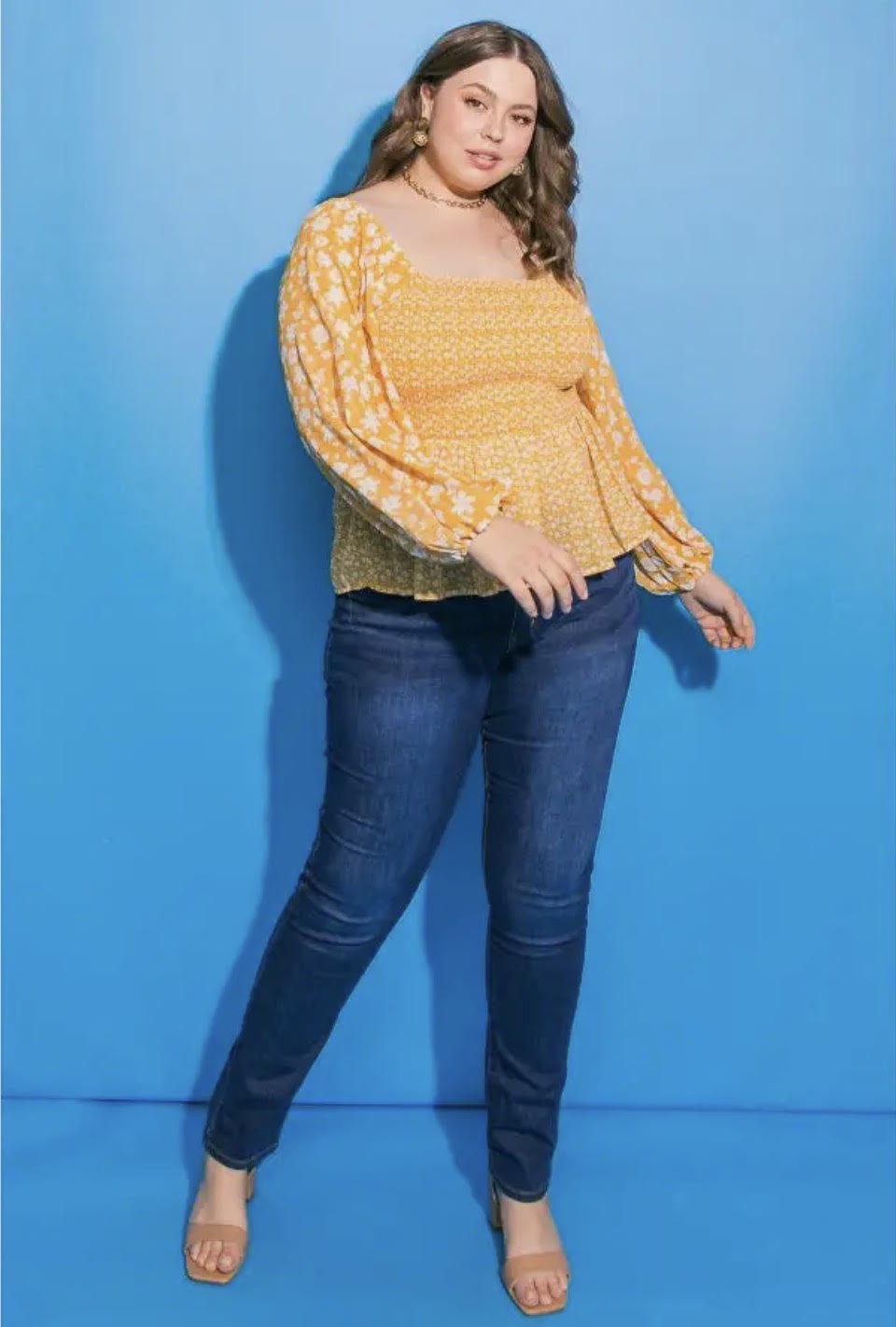 Curvy Yellow Peplum