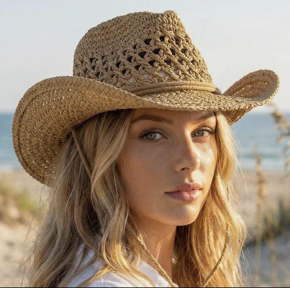 Straw Braid Cowboy Hat