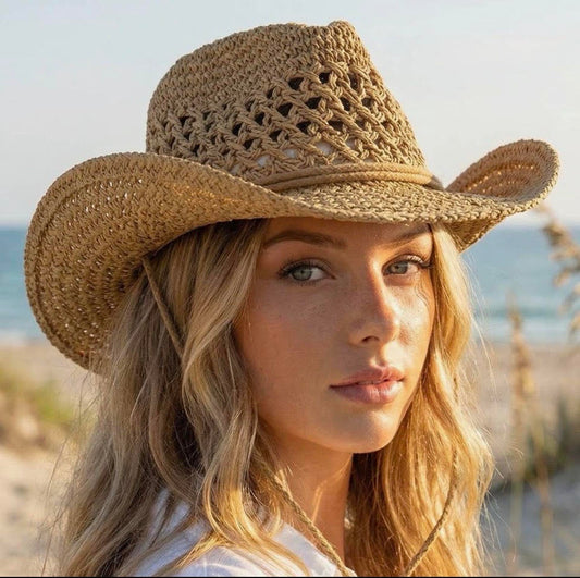 Straw Braid Cowboy Hat
