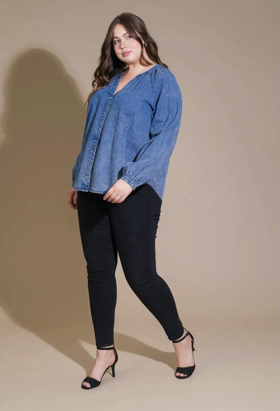 Curvy Denim Top