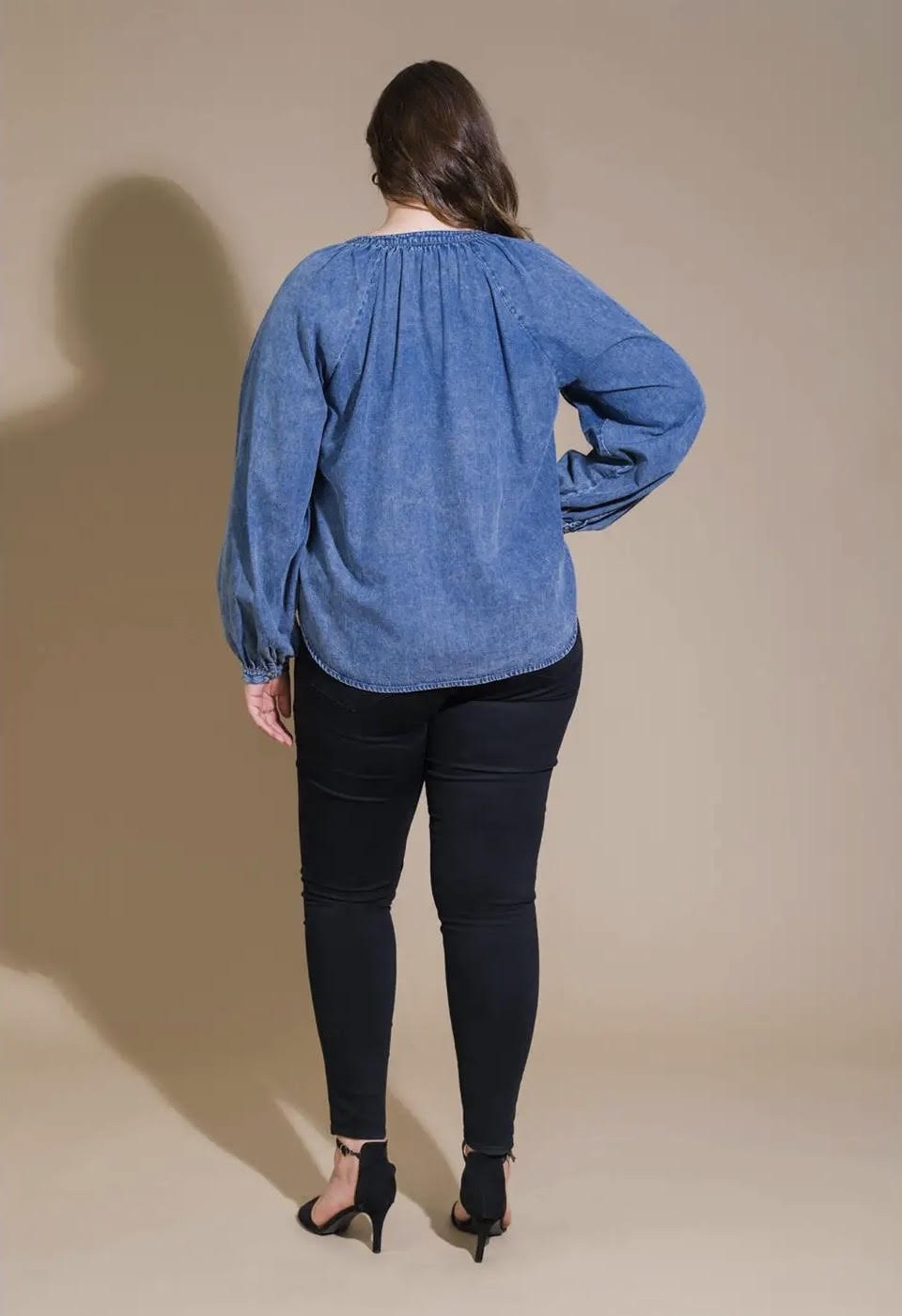Curvy Denim Top