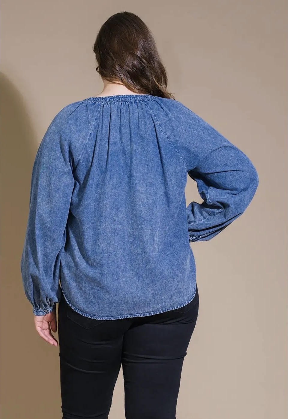 Curvy Denim Top